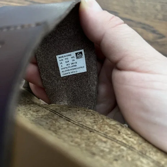 REEF Cushion Vista Hi Sandals Womens 8 Brown Platform Braided 2 Strap - Picture 6 of 6